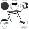 Flash Furniture Duncan Gaming Desk 45.25″ x 29″ Computer Table Gamer Workstation with Headphone Holder and 2 Cable Management Holes, Set of 1,Black(Black)