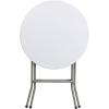 Flash Furniture Elon 2′ Round All-Occasion Plastic Folding Event Table, Folding Banquet Table for Indoor/Outdoor Events, White(2 ft)