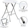 Flash Furniture Elon 2′ Round All-Occasion Plastic Folding Event Table, Folding Banquet Table for Indoor/Outdoor Events, White(2 ft)