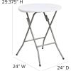 Flash Furniture Elon 2′ Round All-Occasion Plastic Folding Event Table, Folding Banquet Table for Indoor/Outdoor Events, White(2 ft)