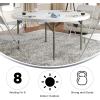 Flash Furniture Elon 2′ Round All-Occasion Plastic Folding Event Table, Folding Banquet Table for Indoor/Outdoor Events, White(5 Foot)