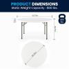 Flash Furniture Elon 2′ Round All-Occasion Plastic Folding Event Table, Folding Banquet Table for Indoor/Outdoor Events, White(5 Foot)