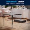 Flash Furniture Elon 2.85′ Square All-Occasion Plastic Folding Event Table with Locking Legs, Folding Banquet Table for Indoor/Outdoor Events, White(Dark Gray)