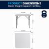 Flash Furniture Elon 2.85′ Square All-Occasion Plastic Folding Event Table with Locking Legs, Folding Banquet Table for Indoor/Outdoor Events, White(Granite White)
