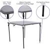 Flash Furniture Elon 2.85′ Square All-Occasion Plastic Folding Event Table with Locking Legs, Folding Banquet Table for Indoor/Outdoor Events, White(Grey)
