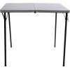 Flash Furniture Elon 2.85′ Square All-Occasion Plastic Folding Event Table with Locking Legs, Folding Banquet Table for Indoor/Outdoor Events, White(Grey)