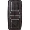Flash Furniture Elon 5.62-Foot Brown Rattan Indoor-Outdoor Plastic Folding Table with Umbrella Hole