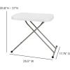 Flash Furniture Elon Folding Table – Granite White – Height Adjustable – 26 Inch – TV Tray – Commercial Grade Laptop Table(26″)