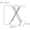 Flash Furniture Elon Folding Table – Granite White – Height Adjustable – 26 Inch – TV Tray – Commercial Grade Laptop Table(30″)