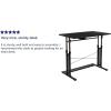 Flash Furniture Fairway Height Adjustable (27.25-35.75″H) Sit to Stand Home Office Desk – Black