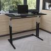 Flash Furniture Fairway Height Adjustable (27.25-35.75″H) Sit to Stand Home Office Desk – Black
