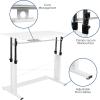 Flash Furniture Fairway Height Adjustable (27.25-35.75″H) Sit to Stand Home Office Desk – White