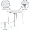 Flash Furniture Felix Commercial Grade 31.5″ Square White Metal Indoor-Outdoor Table(White)