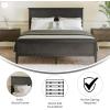 Flash Furniture Fiona King Wood Platform Bed Frame, Solid Wood Construction, Headboard, Footboard, Slatted Bottom, Light Brown(Dark Gray)