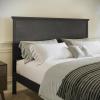 Flash Furniture Fiona King Wood Platform Bed Frame, Solid Wood Construction, Headboard, Footboard, Slatted Bottom, Light Brown(Dark Gray)