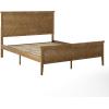 Flash Furniture Fiona King Wood Platform Bed Frame, Solid Wood Construction, Headboard, Footboard, Slatted Bottom, Light Brown(Light Brown)