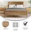 Flash Furniture Fiona King Wood Platform Bed Frame, Solid Wood Construction, Headboard, Footboard, Slatted Bottom, Light Brown(Light Brown)