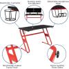 Flash Furniture Fisher Red Gaming Ergonomic Desk with Cup Holder and Headphone Hook(Red)