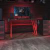 Flash Furniture Fisher Red Gaming Ergonomic Desk with Cup Holder and Headphone Hook(Red)