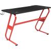 Flash Furniture Fisher Red Gaming Ergonomic Desk with Cup Holder and Headphone Hook(Red)
