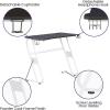 Flash Furniture Fisher Red Gaming Ergonomic Desk with Cup Holder and Headphone Hook(White)