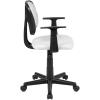 Flash Furniture Flash Fundamentals Mid-Back Black Mesh Swivel Task Office Chair with Pivot Back and Arms(White)
