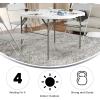 Flash Furniture Freeman 4′ Round Plastic Folding Table with Carrying Handle, Plastic Foldable Table for Indoor/Outdoor Events, White(48″ Round)