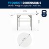 Flash Furniture Freeman 4′ Round Plastic Folding Table with Carrying Handle, Plastic Foldable Table for Indoor/Outdoor Events, White(48″ Round)