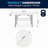 Flash Furniture Freeman 4′ Round Plastic Folding Table with Carrying Handle, Plastic Foldable Table for Indoor/Outdoor Events, White(60.5″ Round)