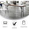 Flash Furniture Gael 6′ Wood Folding Training and Event Table, Rectangular Folding Training Table with Smooth Clear Coated Finished Top, Natural