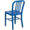 Flash Furniture Gael Commercial Grade 2 Pack Yellow Metal Indoor-Outdoor Chair(Blue)