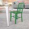 Flash Furniture Gael Commercial Grade 2 Pack Yellow Metal Indoor-Outdoor Chair(Green)