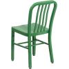 Flash Furniture Gael Commercial Grade 2 Pack Yellow Metal Indoor-Outdoor Chair(Green)