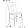 Flash Furniture Gael Commercial Grade 2 Pack Yellow Metal Indoor-Outdoor Chair(White)