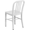 Flash Furniture Gael Commercial Grade 2 Pack Yellow Metal Indoor-Outdoor Chair(White)
