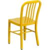 Flash Furniture Gael Commercial Grade 2 Pack Yellow Metal Indoor-Outdoor Chair(Yellow)