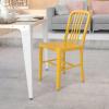 Flash Furniture Gael Commercial Grade 2 Pack Yellow Metal Indoor-Outdoor Chair(Yellow)
