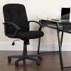 Flash Furniture Garver Mid-Back Black Fabric Executive Swivel Office Chair with Nylon Arms