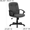 Flash Furniture Garver Mid-Back Gray Fabric Executive Swivel Office Chair with Nylon Arms