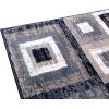 Flash Furniture Gideon Collection 8′ x 8′ Round Abstract Area Rug – Turquoise, Grey, and White Olefin Facing – Cotton Backing – Living Room or Bedroom(Blue)