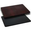 Flash Furniture Glenbrook 30” x 60” Rectangular Table Top with Black or Mahogany Reversible Laminate Top (Pack of 1)(Black/Mahogany)