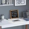 Flash Furniture Gracie Felt Letter Board with Wooden Frame, 389 PP Letters Including Numbers, Symbols and Icons, Canvas Carrying Case, 10×10, Torched Wood/Black Felt