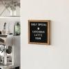 Flash Furniture Gracie Felt Letter Board with Wooden Frame, 389 PP Letters Including Numbers, Symbols and Icons, Canvas Carrying Case, 10×10, Torched Wood/Black Felt