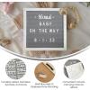 Flash Furniture Gracie Felt Letter Board with Wooden Frame, 389 PP Letters Including Numbers, Symbols and Icons, Canvas Carrying Case, 10×10, White Wash/Gray Felt