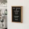 Flash Furniture Gracie Felt Letter Board with Wooden Frame, 389 PP Letters Including Numbers, Symbols and Icons, Canvas Carrying Case, 12×17, Torched Wood/Black Felt