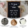 Flash Furniture Gracie Felt Letter Board with Wooden Frame, 389 PP Letters Including Numbers, Symbols and Icons, Canvas Carrying Case, 12×17, Torched Wood/Black Felt