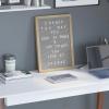 Flash Furniture Gracie Felt Letter Board with Wooden Frame, 389 PP Letters Including Numbers, Symbols and Icons, Canvas Carrying Case, 12×17, Weathered Wood/Gray Felt