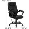 Flash Furniture Greer High Back Black LeatherSoft Executive Swivel Ergonomic Office Chair with Arms