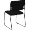 Flash Furniture HERCULES Series 500 lb. Capacity Black Fabric High Density Stacking Chair with Chrome Sled Base(Black Fabric/Chrome Frame)