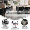 Flash Furniture HERCULES Series 880 lb. Capacity Black Plastic Stack Chair with Titanium Gray Powder Coated Frame(Black)